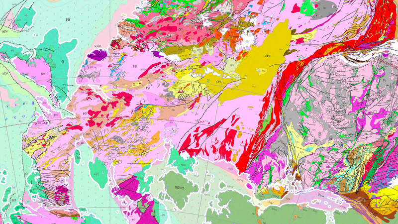 Illustration for article titled Your New Desktop Wallpaper: A Fetching Geological Map Of The Arctic